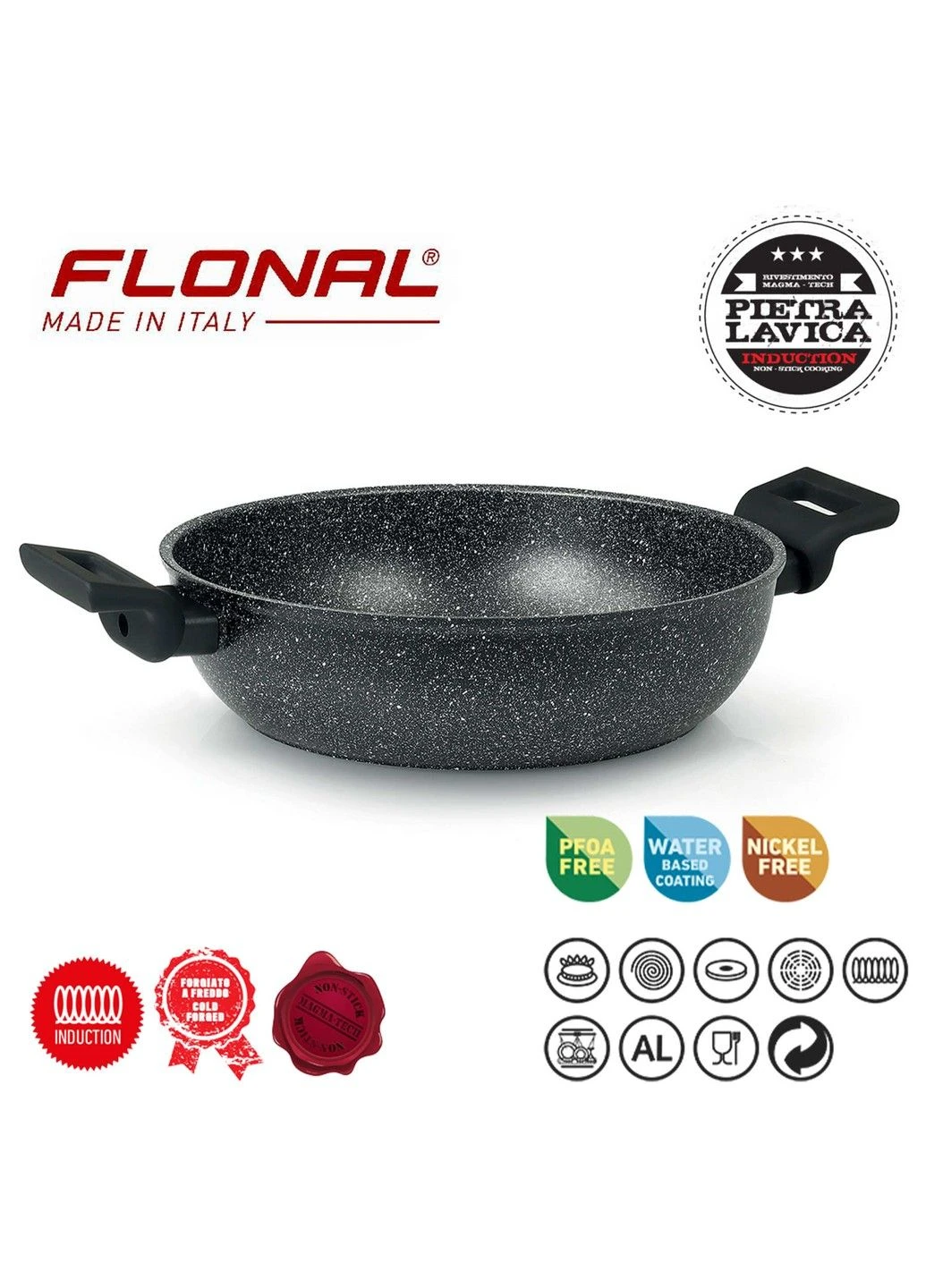 Сотейник Pietra Lavica 30 см (PLIT23080) Flonal (301221448)