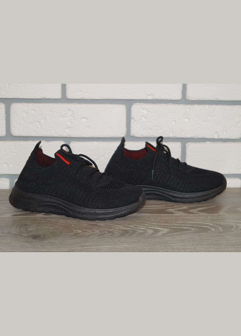 Черные демисезонные кроссовки текстильные для мальчика черные LQD