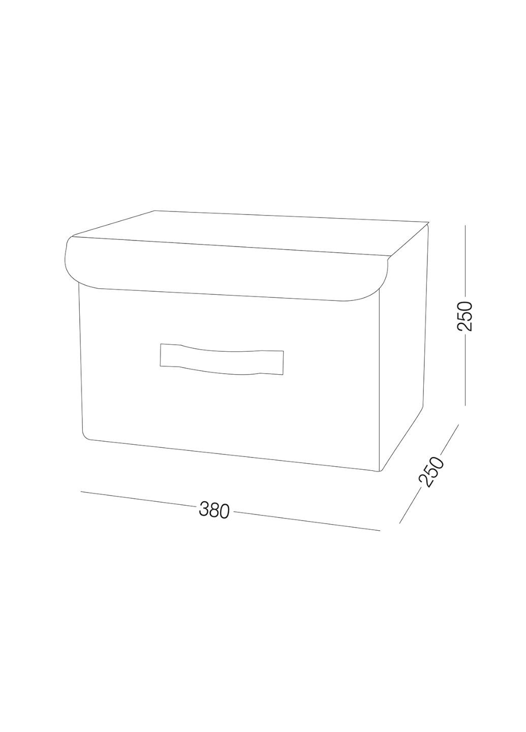 Ящик для хранения с крышкой 38х25х25 см MVM (304266697)