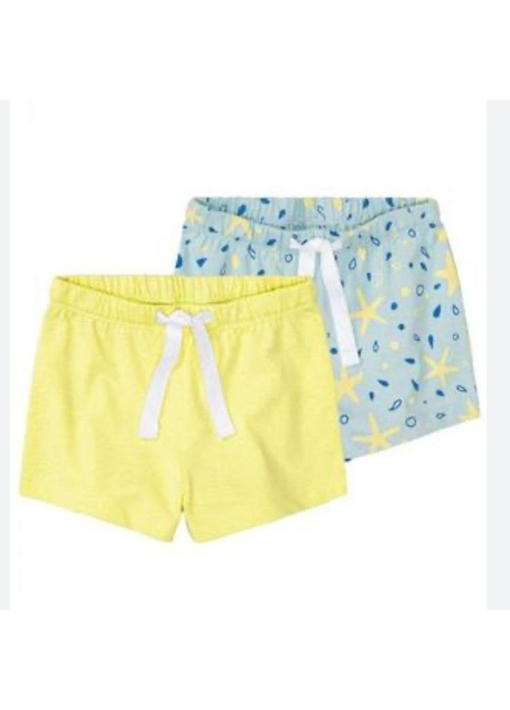 Шорти набір 2 шт дитячі на дівчинку, жовті, блакитні Lupilu (333334642)