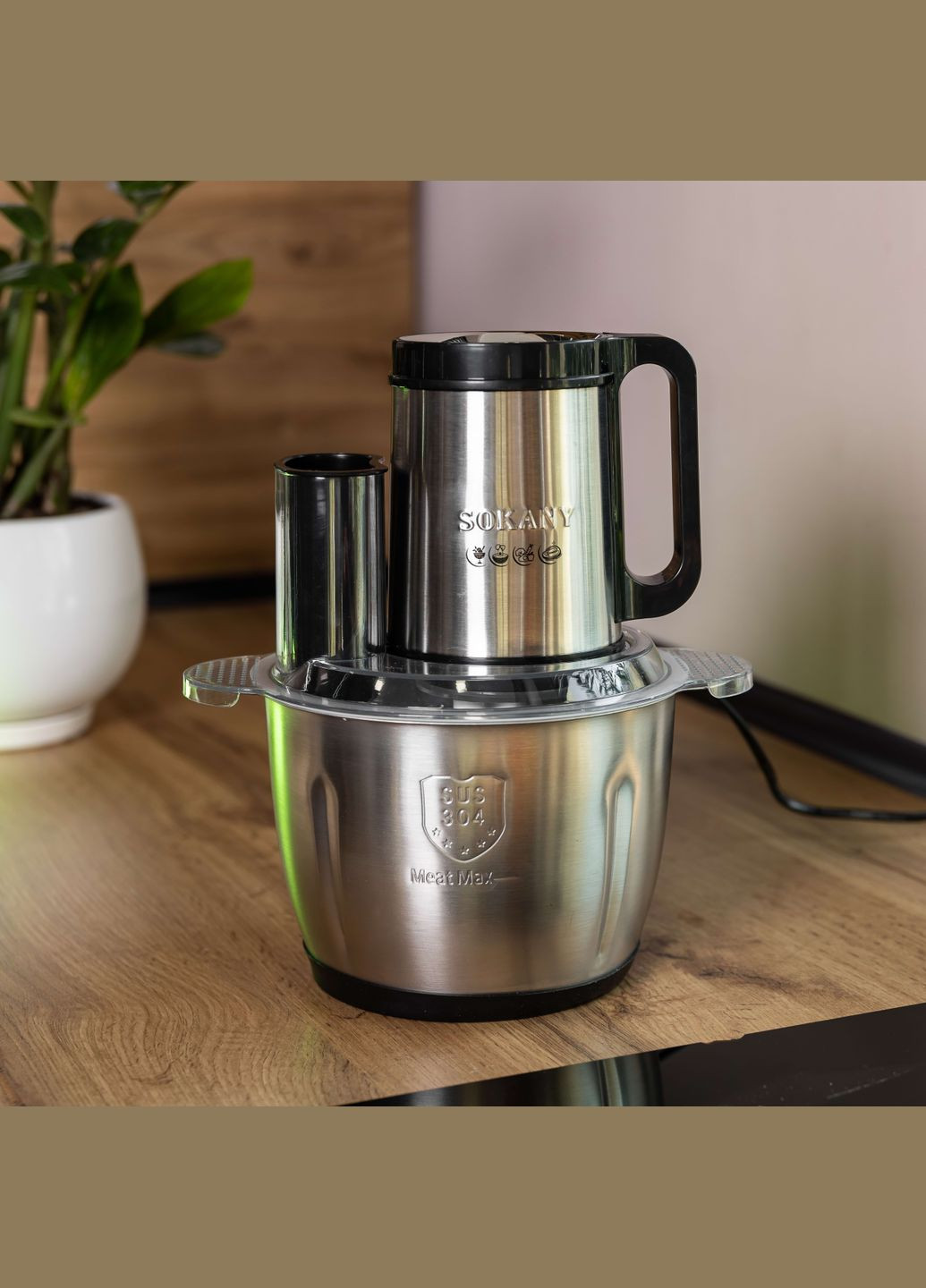 Чопер кухонний SK-06036 6 в 1 із чашею на 3,5 л Sokany (328440644)