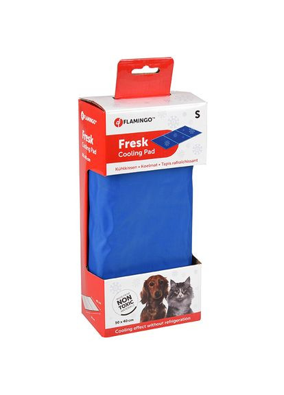 Самоохолоджувальна підстилка для собак і кішок Cooling Pad Fresk 40 х 50 x 1.5 см Синій Flamingo (279572677)