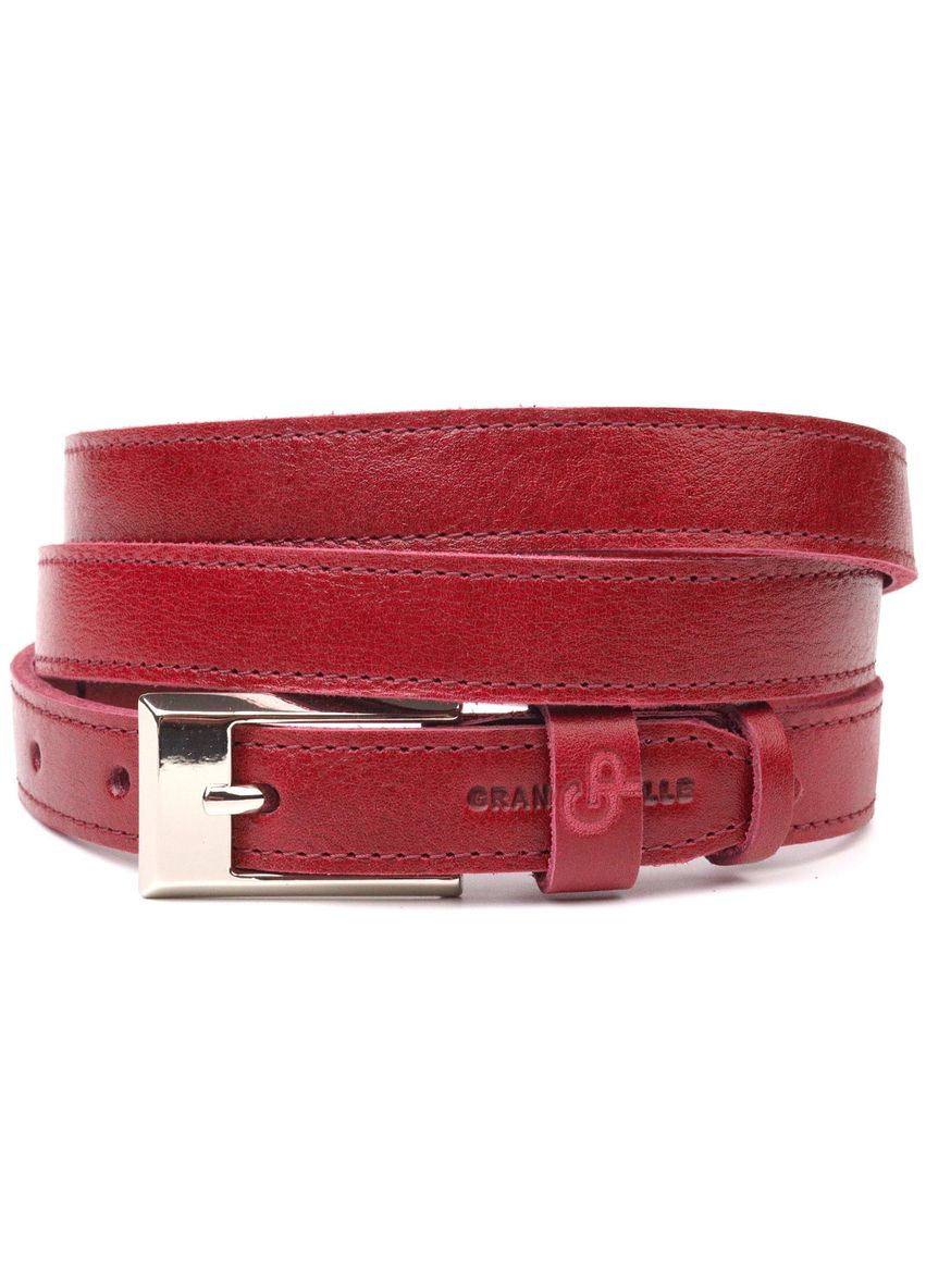 Неповторний жіночий ремінь із натуральної шкіри 21447 Бордовий Grande Pelle (299258612)