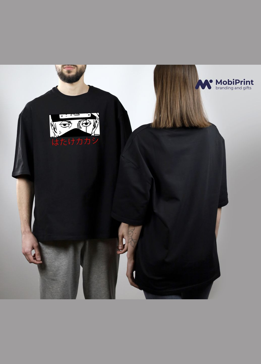 Футболка оверсайз Какаши Хатаке Наруто (Hatake Kakashi Naruto) MobiPrint (293943973)