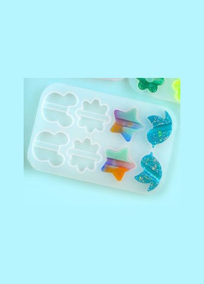 Форма для эпоксидной смолы Молд звёздочка птичка мишка цветочек Силикон 15.8 см x 10.1 см Finding (316248624)
