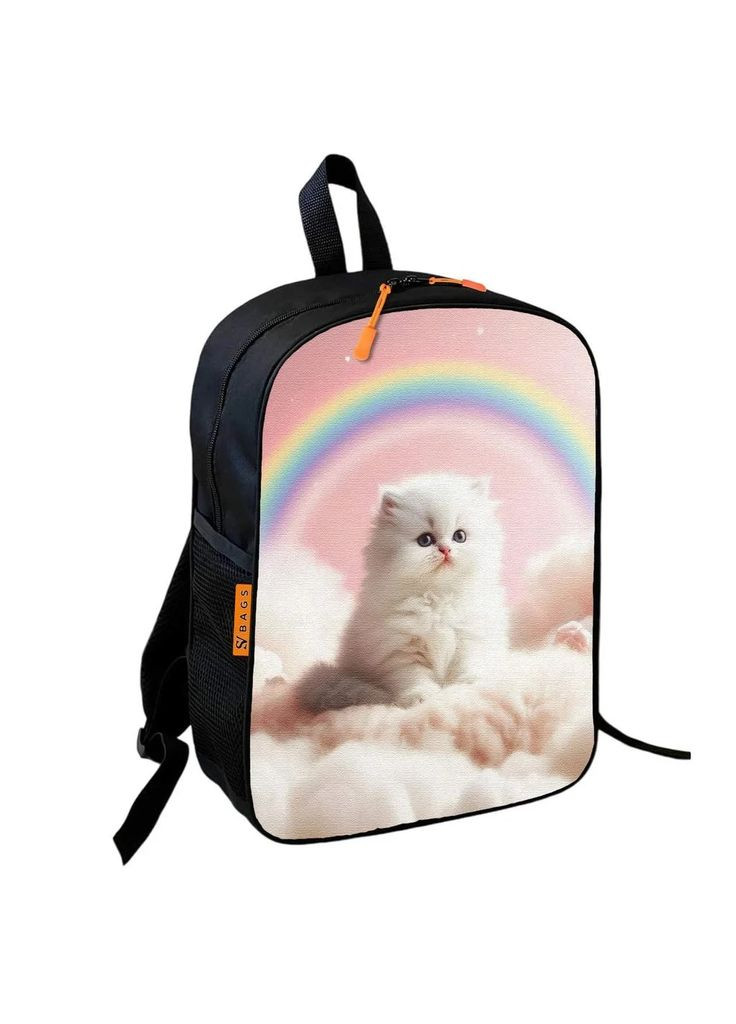 Рюкзак шкільний дитячий 36х27см з котиком на хмаринці, принтом кошеняти для хлопчика/дівчинки (0692) (1329420) Brand (373263270)