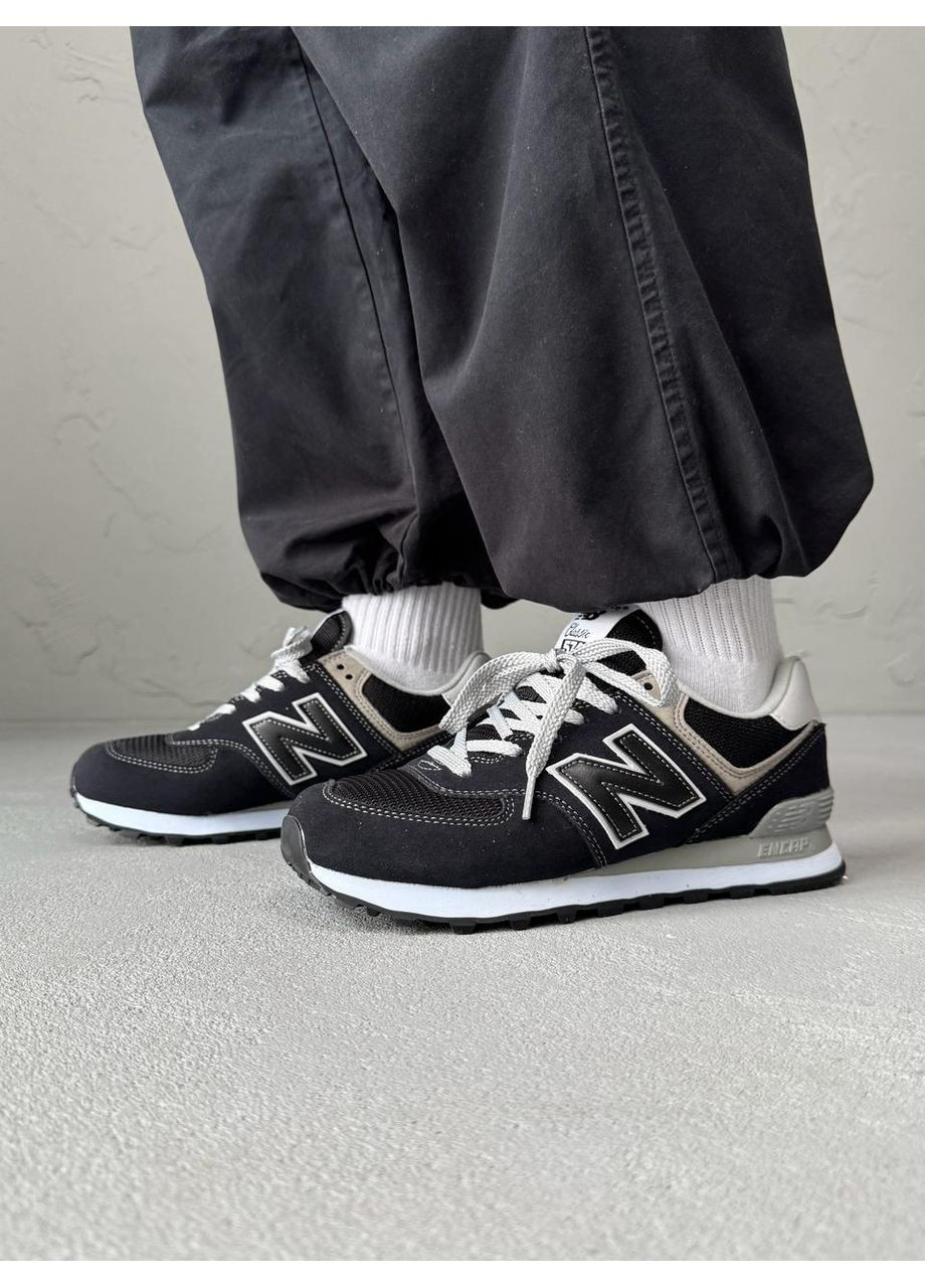 Серые демисезонные кроссовки мужские new balance 574 legacy black grey нью беланс 574 No Brand
