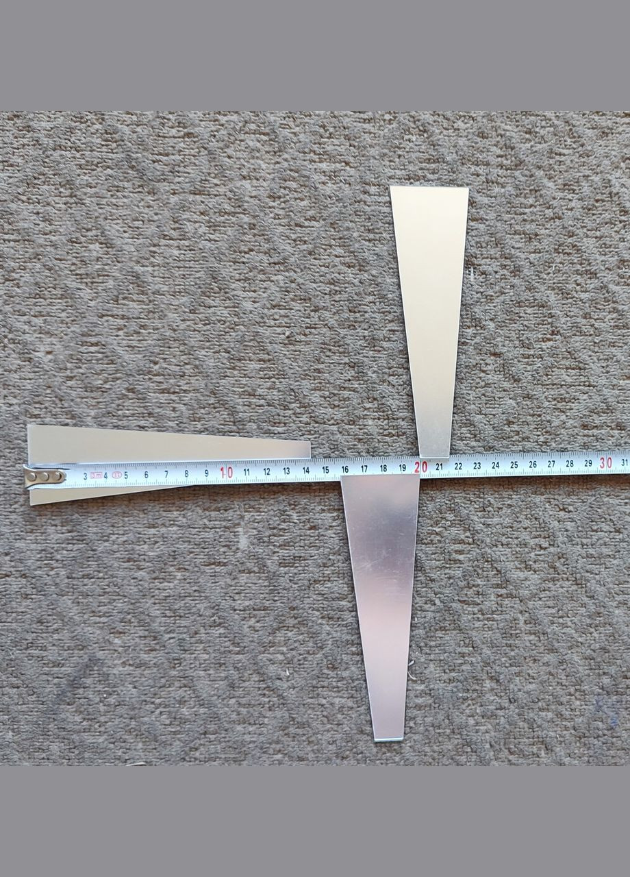 Пластикові наклейки срібно - чорні 30 см 33 шт набір Б167-30 No Brand (302241990)