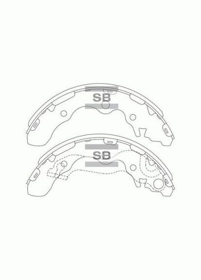 Колодки тормозные барабан (SA155) Sangsin HI-Q (364975555)