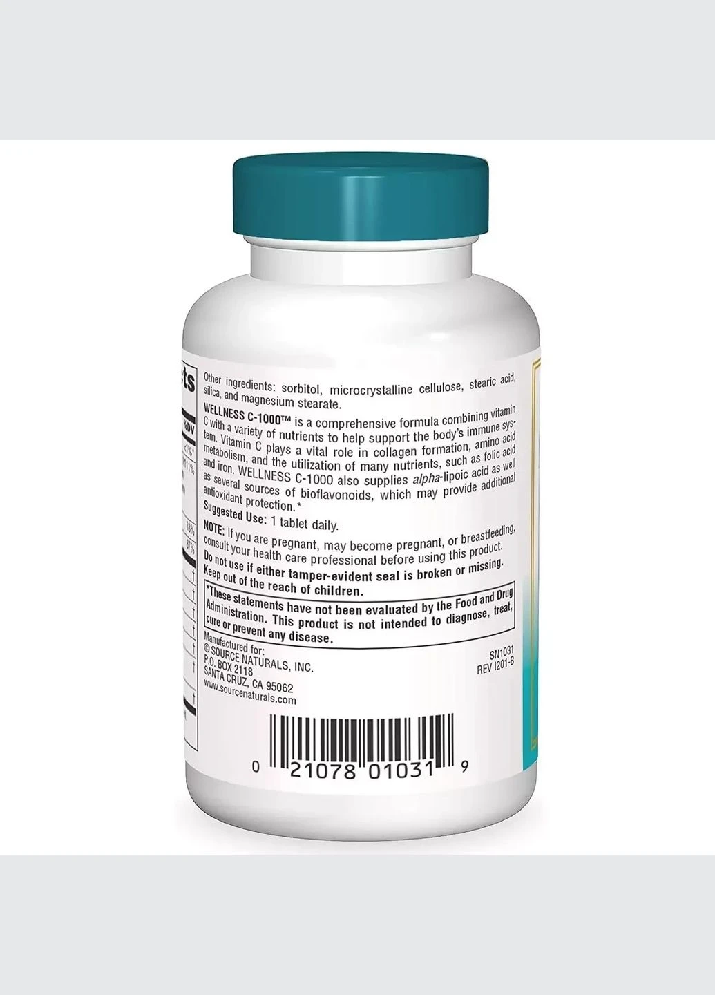 Вітамін С-1000, Wellness,, 50 таблеток Source Naturals (292007180)