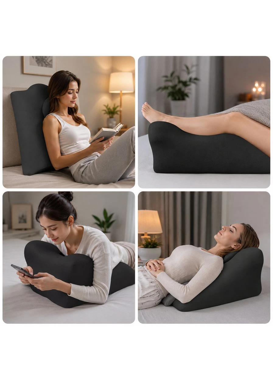 Подушка ортопедическая pillow-06 / Клинообразная подушка для сна из полиэстера / Ортопедическая подушка для поддержания тела No Brand (394129347)