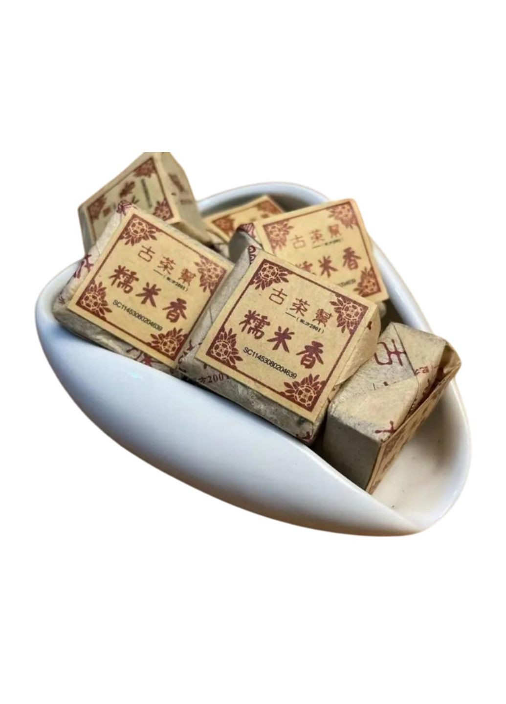 Чай черный Шу Пуэр Чаеман, с клейким рисом квадратный, прессованный, 1 шт 7 г No Brand (336385925)