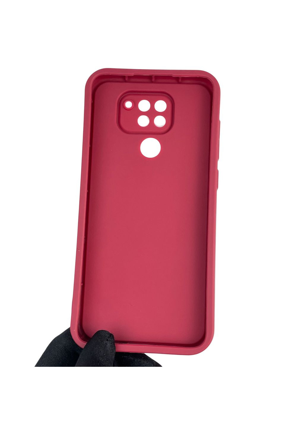 Чохол силіконовий Soft Touch з 3D принтом для Redmi Note 9 бордовий (Повний захист камери) Xiaomi (370671491)