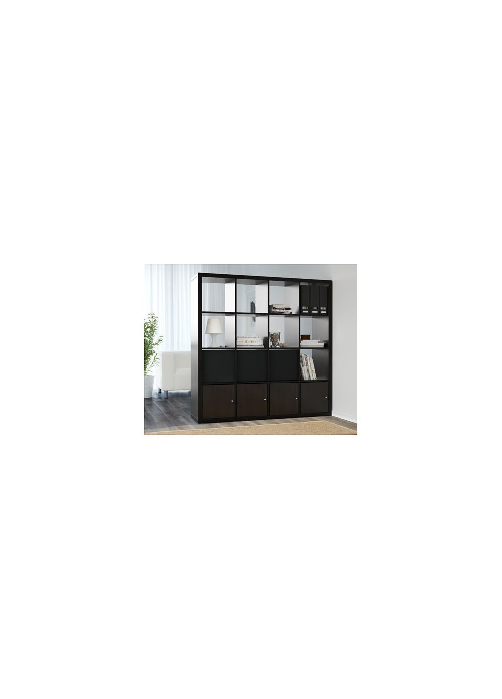 Стелаж 4х4 ящика чорнокоричневий IKEA (272149883)