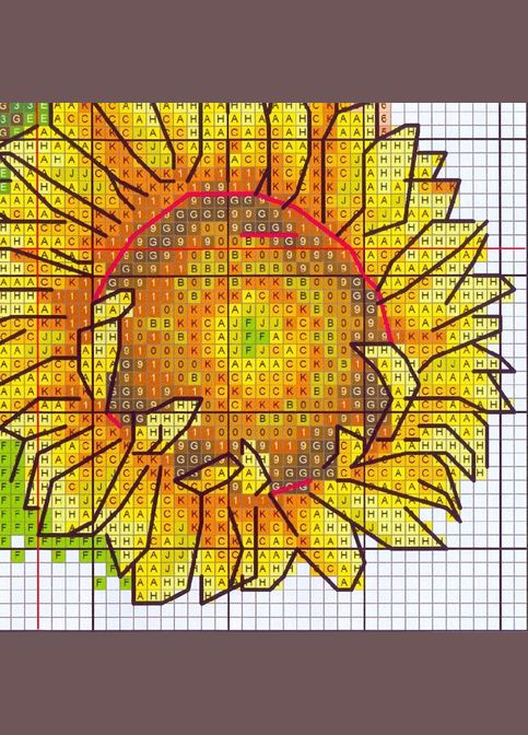 Набір для вишивання за нанесеною на канву схемою "September flower". AIDA 14CT printed 18*15 см Joy Sunday (313613688)