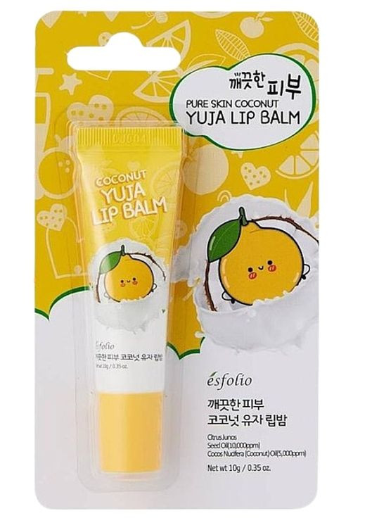 Бальзам для губ с экстрактом иуджи Pure Skin Yuja Lip Balm 10ml (1425743-28116911) Esfolio (368666780)