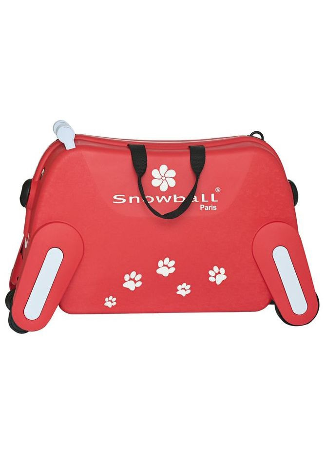 Детский чемодан маленький S 73102 "Щенок" полипропилен Красный Snowball (299843673)