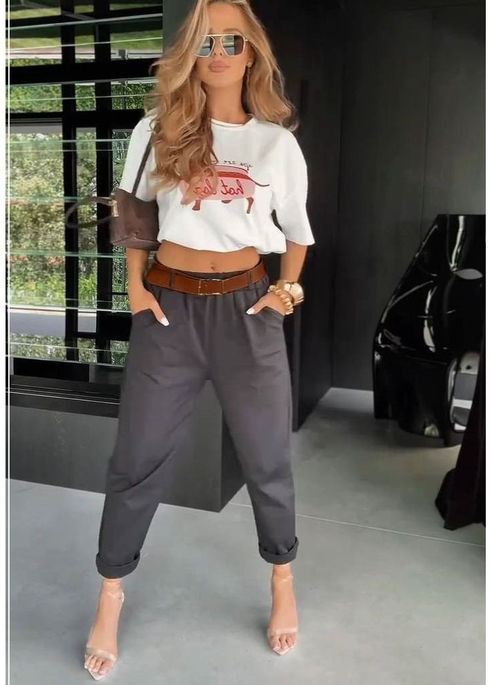 Зручні штани які гарантують комфорт та стиль Пояс в комплекті No Brand (354700079)