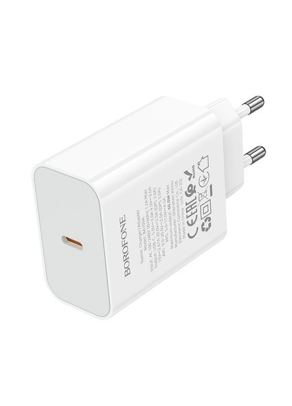 Мережевий зарядний пристрій BA109A 60 Вт USB-C PD білий Borofone (403322876)