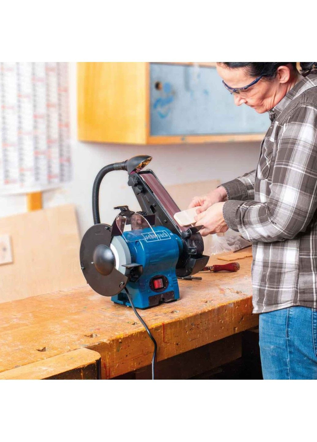 Станок точильно-шлифовальный DGS700 (370 Вт, 150 мм, 686х50 мм, 11 кг) Scheppach (296987364)