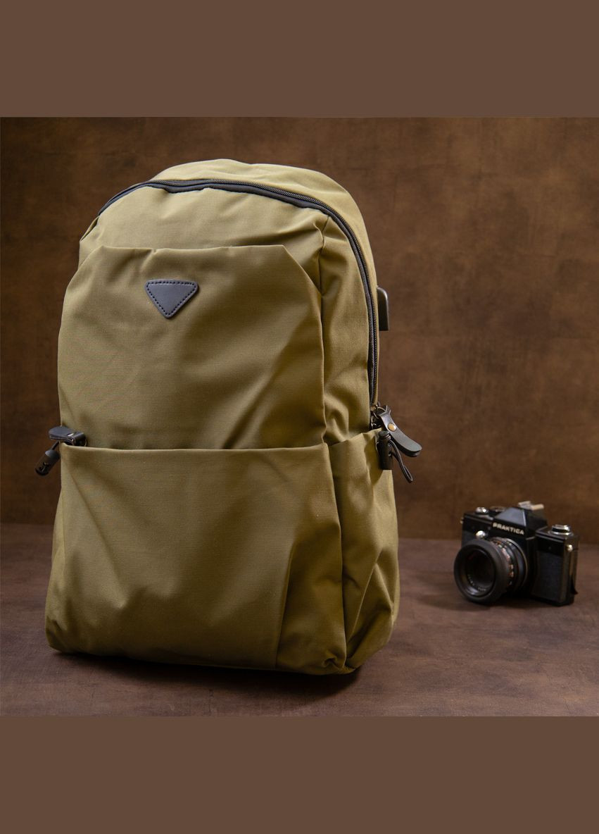 Рюкзак для ноутбука текстильний smart оливковий 30х45х13 см 20623 Vintage (362418108)