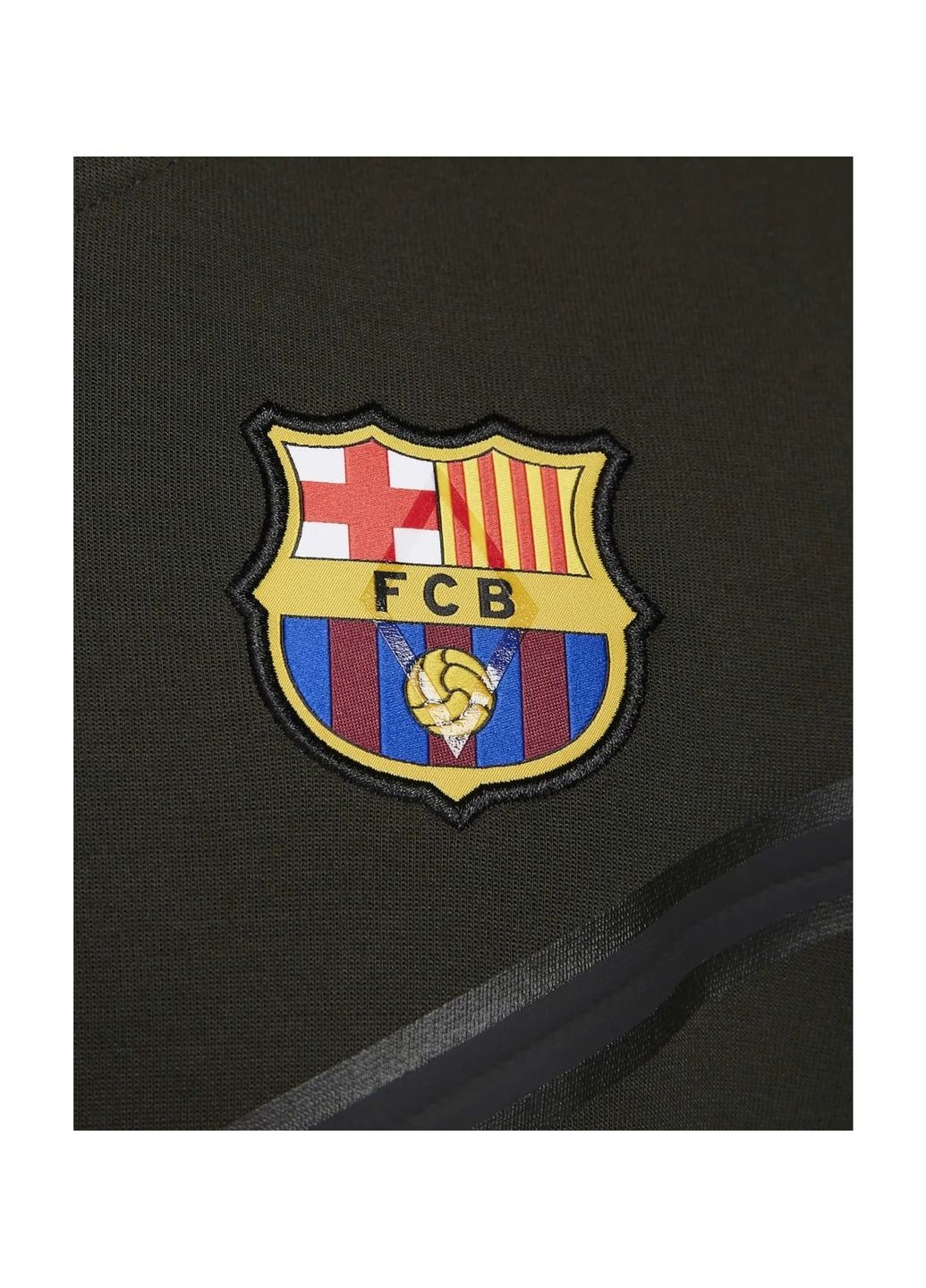Оливкова вітровка чоловіча fc barcelona tech fleece windrunner olive Nike