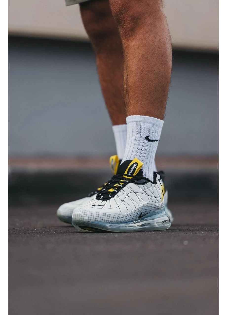 Белые летние кроссовки nike air max 720 white yellow найк аир макс 720 No Brand