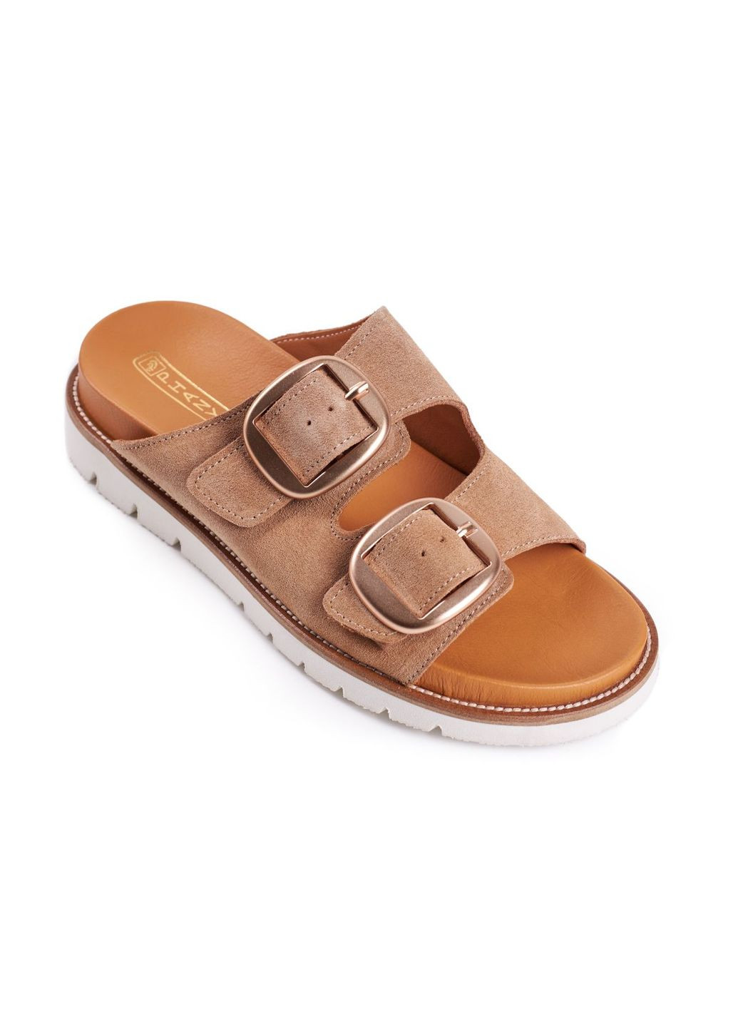 Бежевые замшевые шлепанцы 4716 Phany