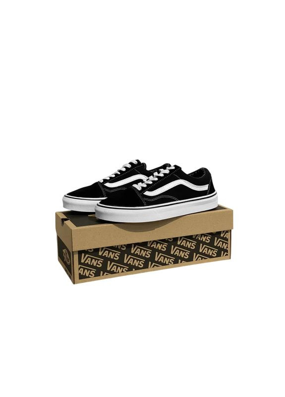 Чорні Осінні кеди old skool blk/wht Vans --4030