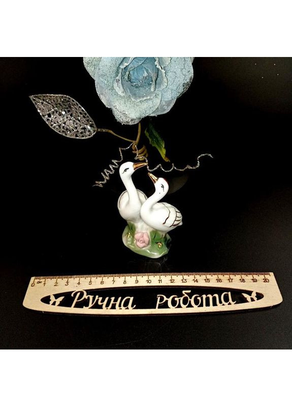 Статуетка пара чапель журавлі птахи фаянс фарфор+подарунок No Brand (351874160)