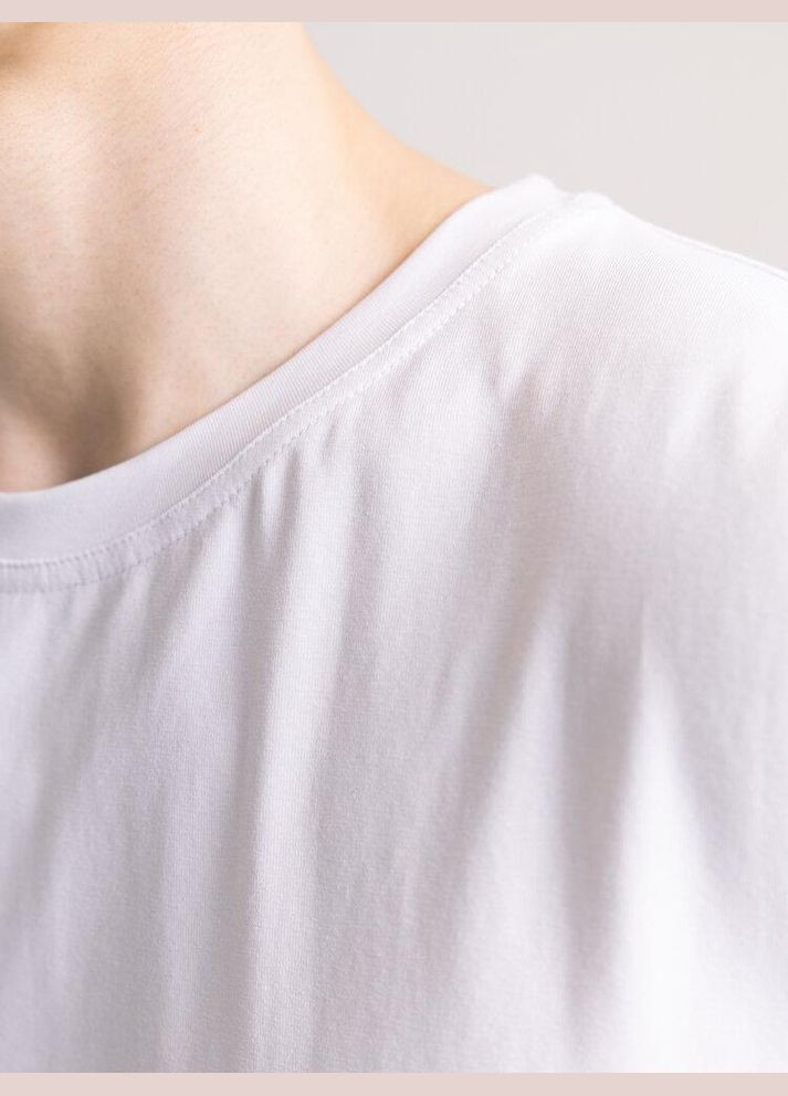 Стильная мужская однотонная майка белая Freedom (346474985)