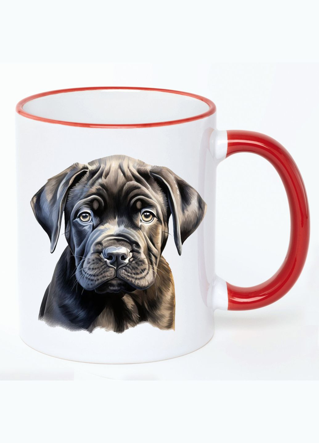 Чашка Dogs (кружка, кружка) #045 Белая с Красной ручкой 330 мл No Brand (322713753)