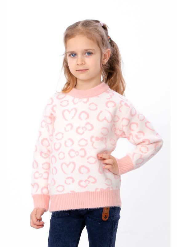 Белый демисезонный свитер для девочки (p-16518) Носи своє