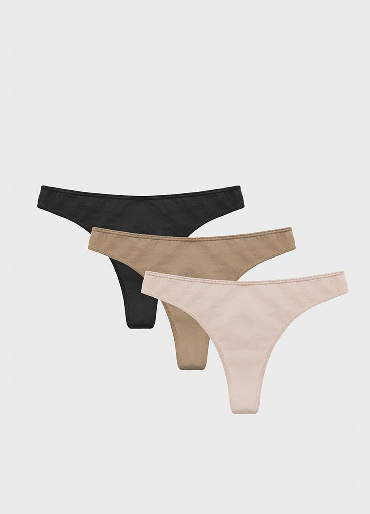 Бежевый демисезонный женские трусики - стринги, набор из хлопка kari shop atelier (17p-16t-bl) Ova Ova Brand