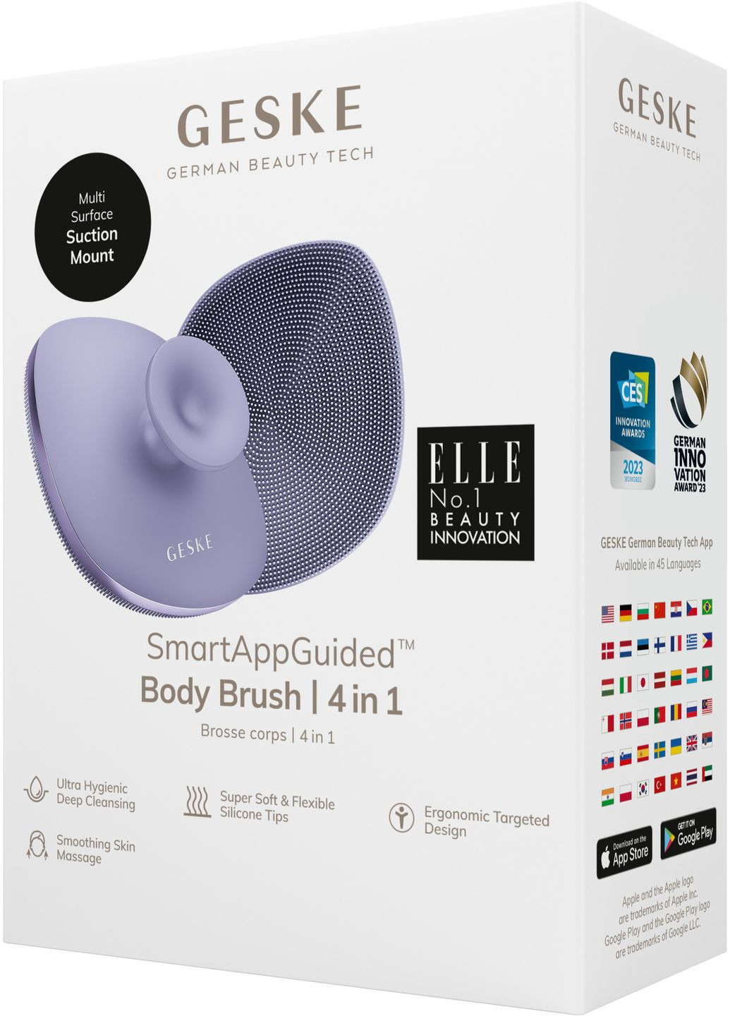 Щетка для тела Body Brush metal 4в1 purple GESKE (341525915)