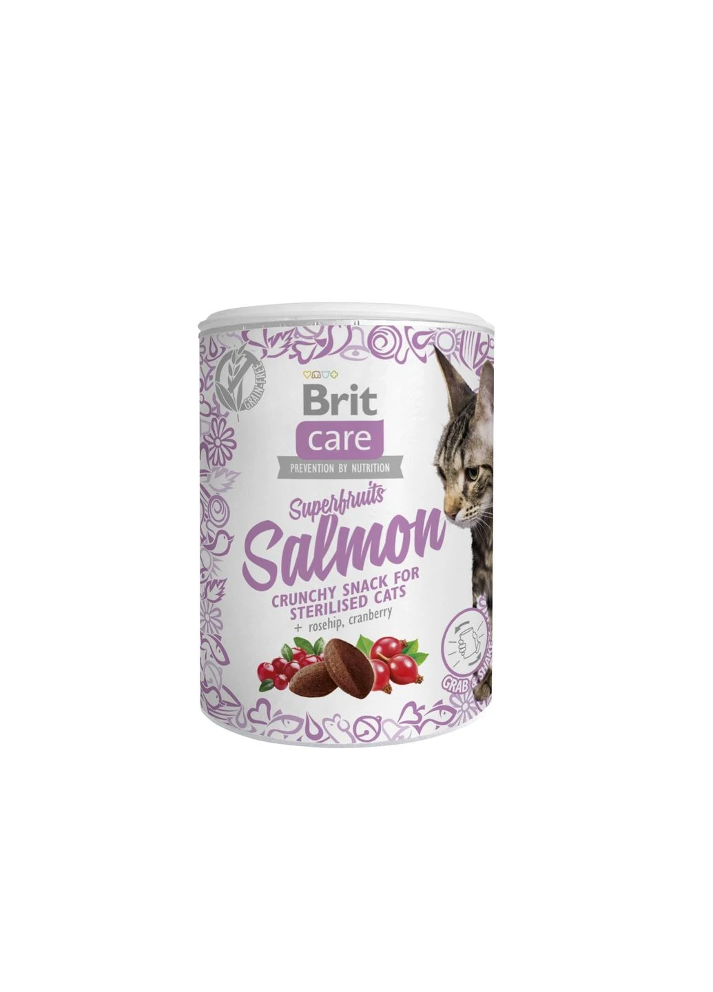 Ласощі для котів Cat Snack Superfruits Salmon, лосось, 100 г Brit Care (299722820)