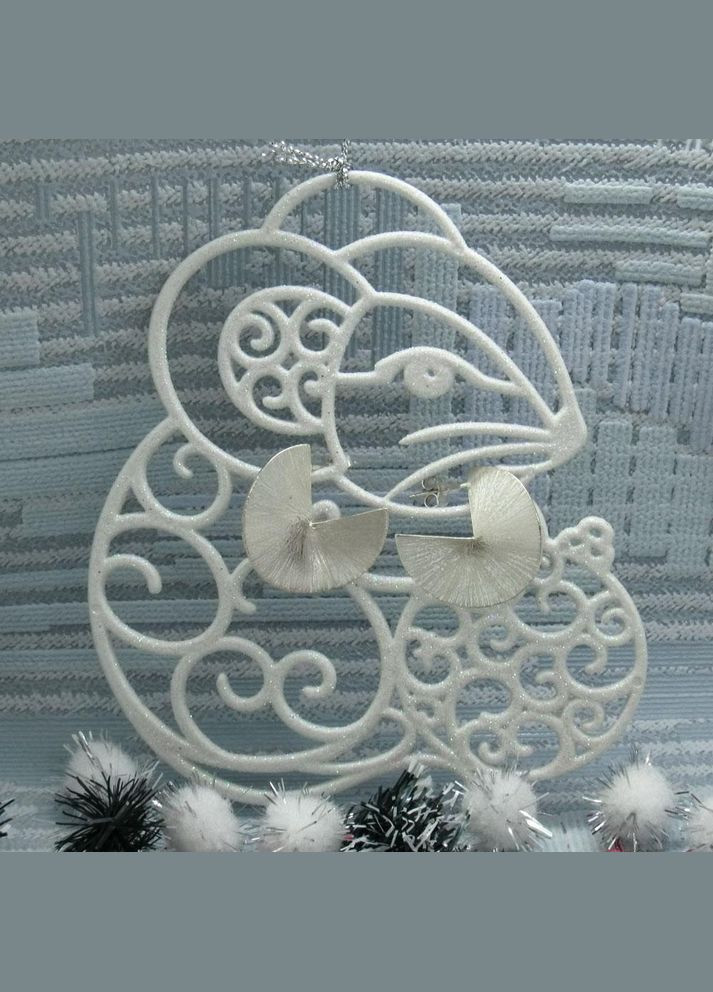 Срібні сережки пусети гвоздики "Віяння моди" No Brand (350667554)