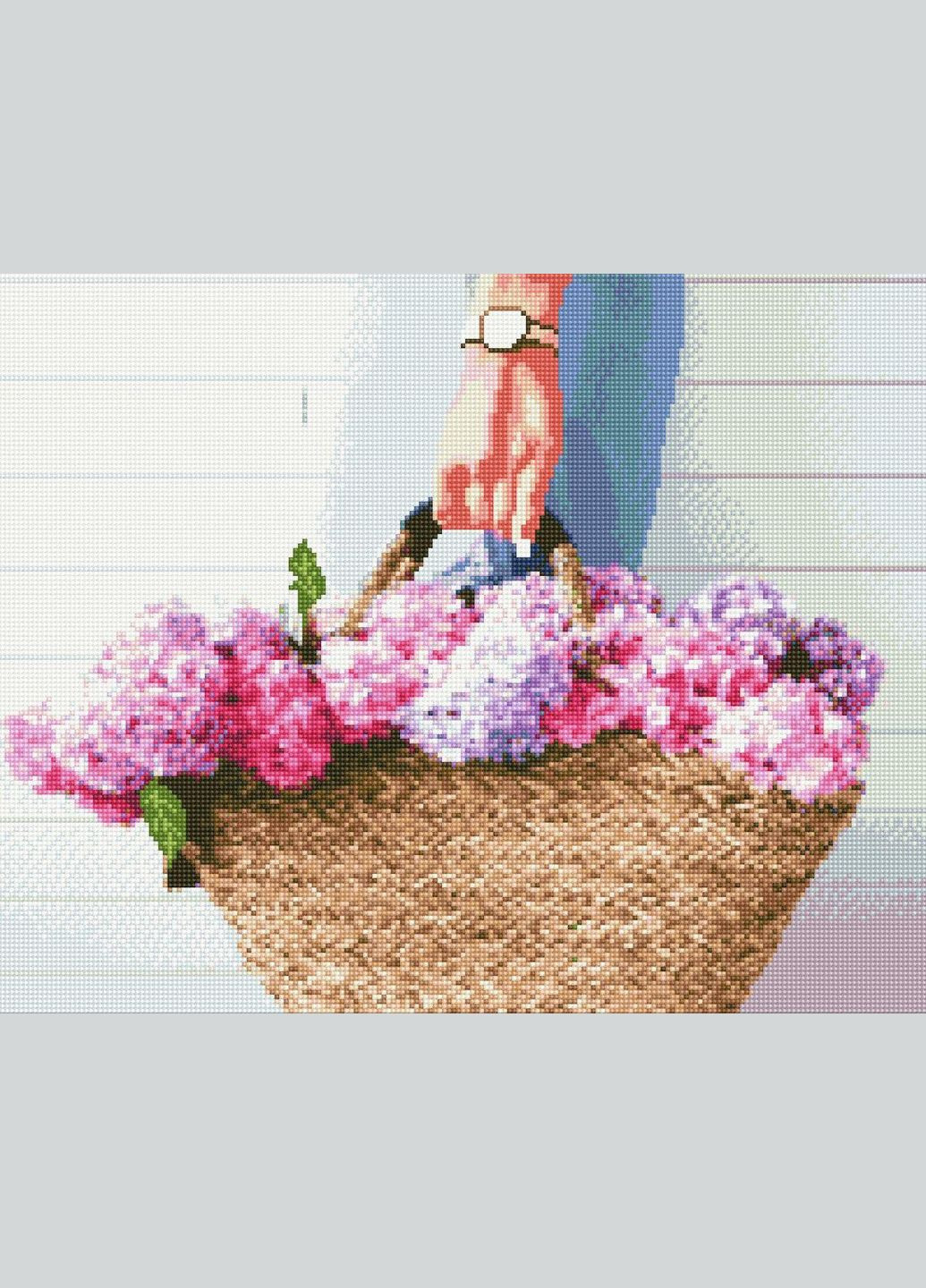 Алмазна вишивка 40x50 Дама з квітами SP112 ColorArt (299772533)