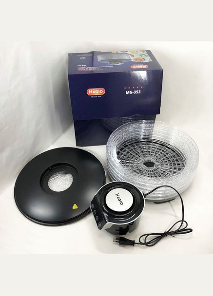 Сушарка для овочів та фруктів MG-353 9л Електросушарка для продуктів LED дисплей 245Вт Сірий Magio (297993939)