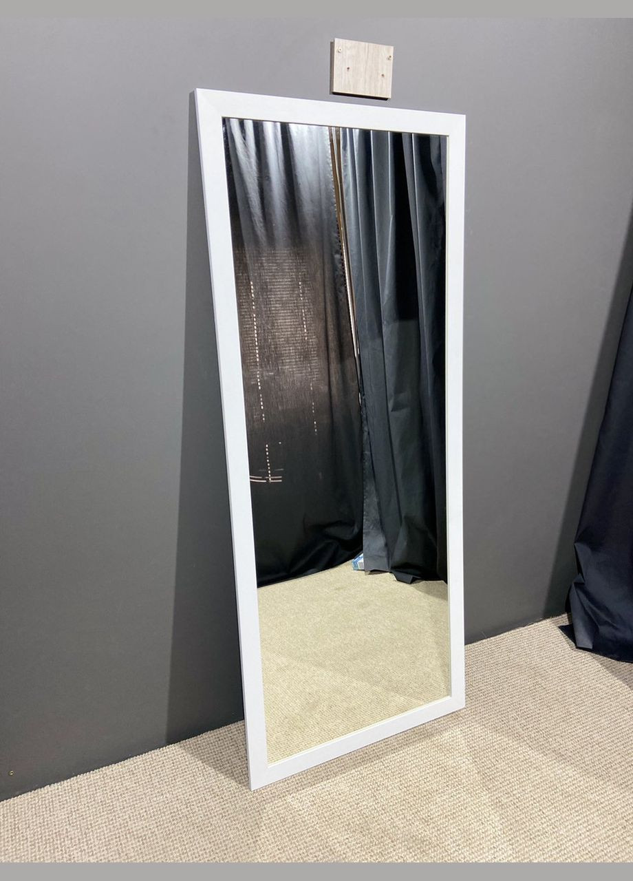 Дзеркало настінне велике 160 х 90 см в повний зріст ростовое в рамі білого кольору на стіну підлогове No Brand (333823533)
