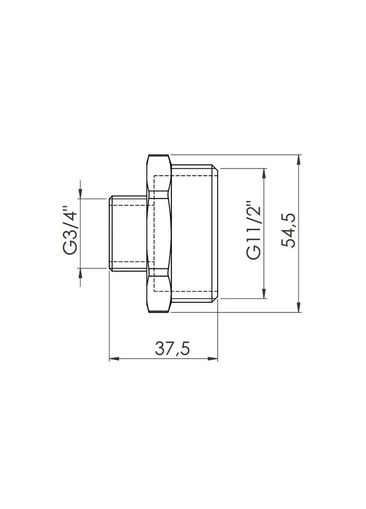 Ніпель редукційний Forte 1 1/2х3/4" SF3594020 Thermo Alliance (397089671)