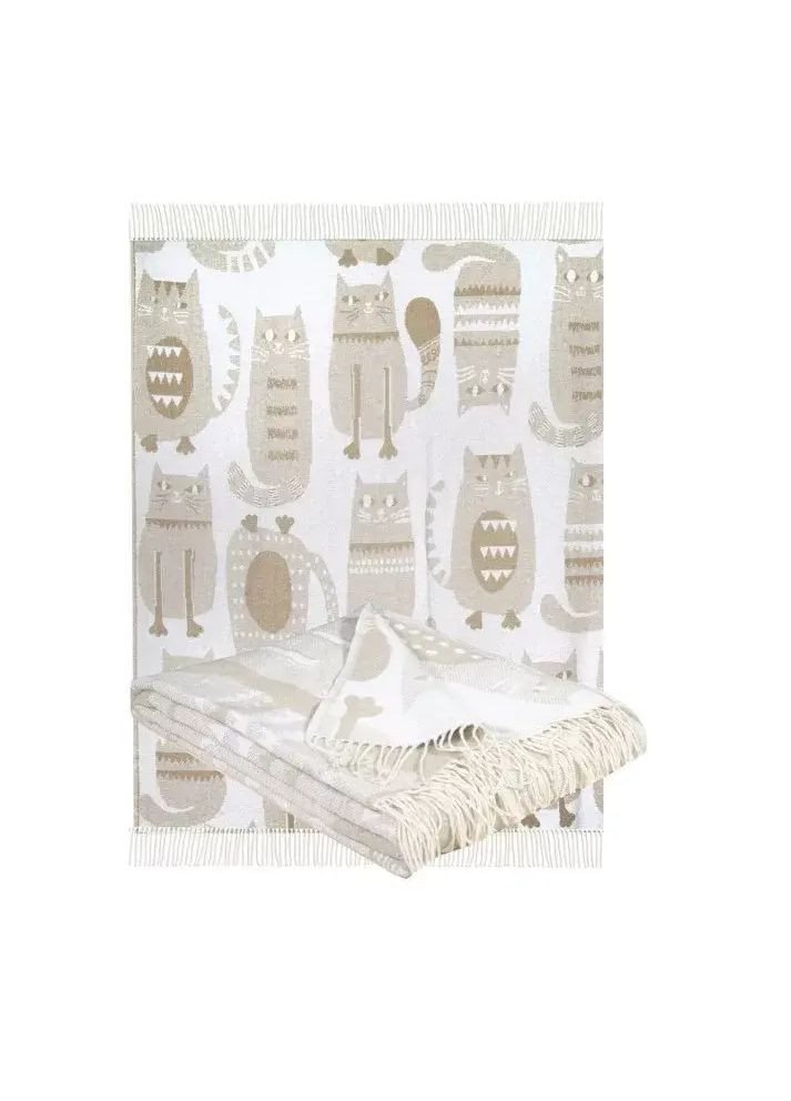 Плед бавовняний бежевий 140х200 см, бавовняний плед від виробника Україна Ярослав (313402198)