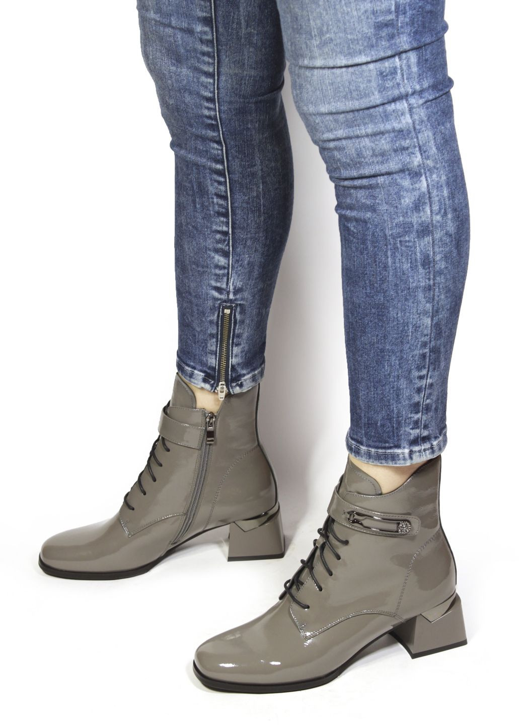 Серые демисезонная ботильоны It-Girl