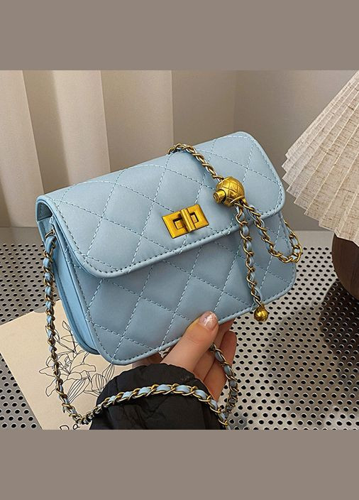 Жіноча сумка крос-боді 7301 блакитна No Brand (344446780)