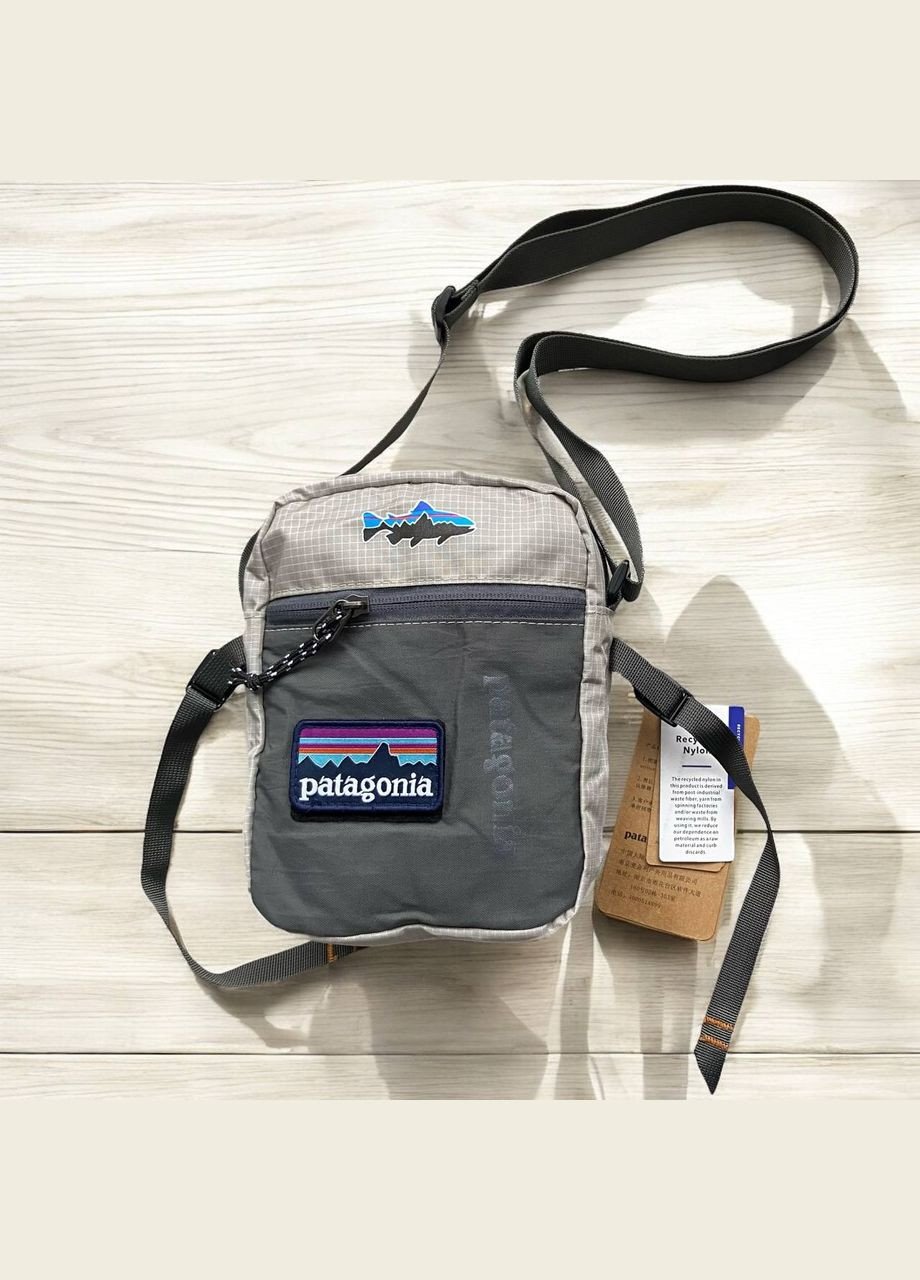 сумка через плече патагонія з шевроном чоловіча сіра Patagonia (338187711)