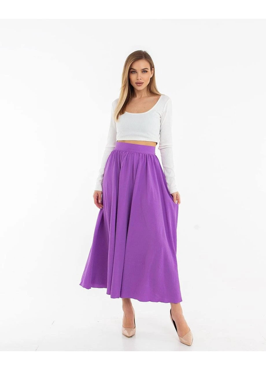 Жіноча легка спідниця міді Fashion (382224856)