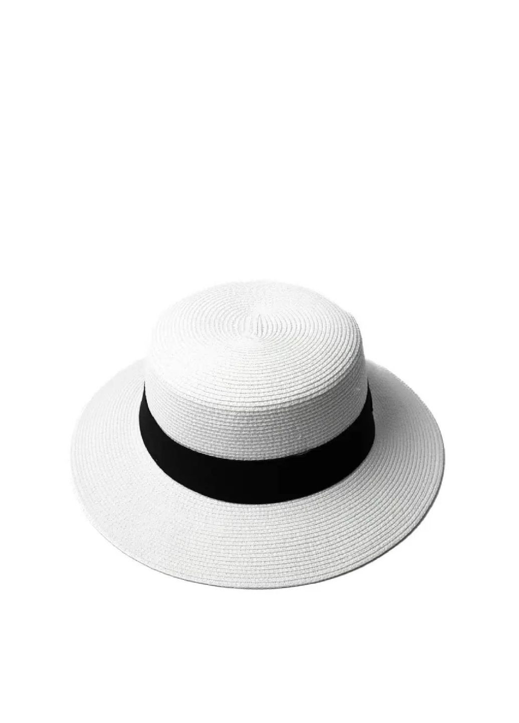 Шляпа канотье женская бумага белая ADELE LuckyLOOK 469-427 (292668904)