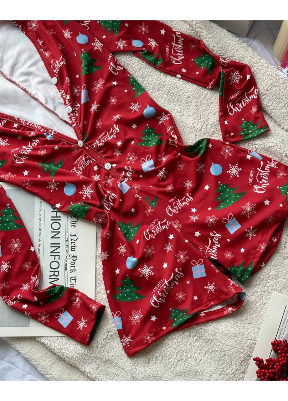 Красная всесезон праздничный комбинезон для дома — замеры в описании комбинезон Vione