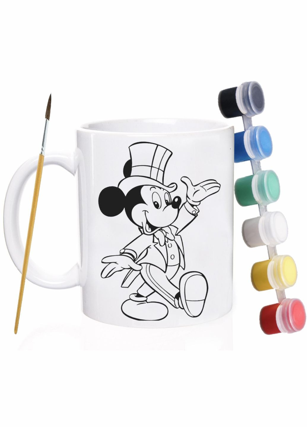 Набор для детского творчества Обезьяны и Мики Маус #01 / раскраска для детей / 330 мл белая No Brand (316121211)