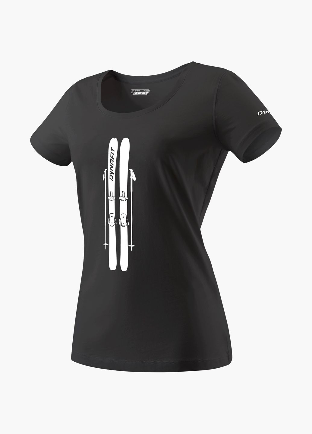 Чорна всесезон футболка жіноча graphic cotton women s/s tee Dynafit
